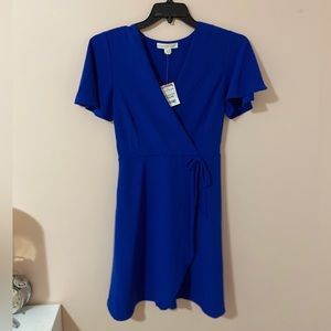 Monteau Los Angeles Blue wrap dress